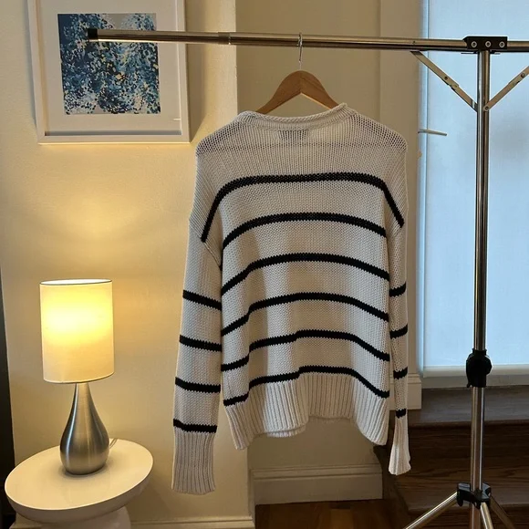 La Ligne Marina Striped Cotton Sweater - Picture 3 of 6